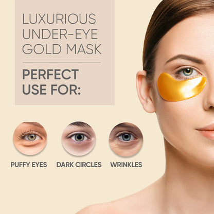 24K Gold Eye Mask: Lift, Tighten, Remove Wrinkles & Eye Bags